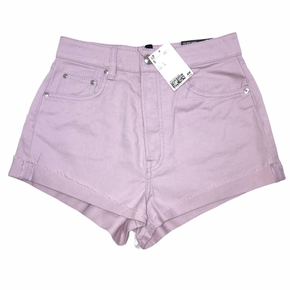 H&M Divided High Waist Shorts size 4 NWT